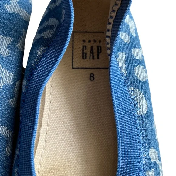 Baby Gap Kitten Toddler Girls Denim Flats Size 8 - Picture 3 of 6